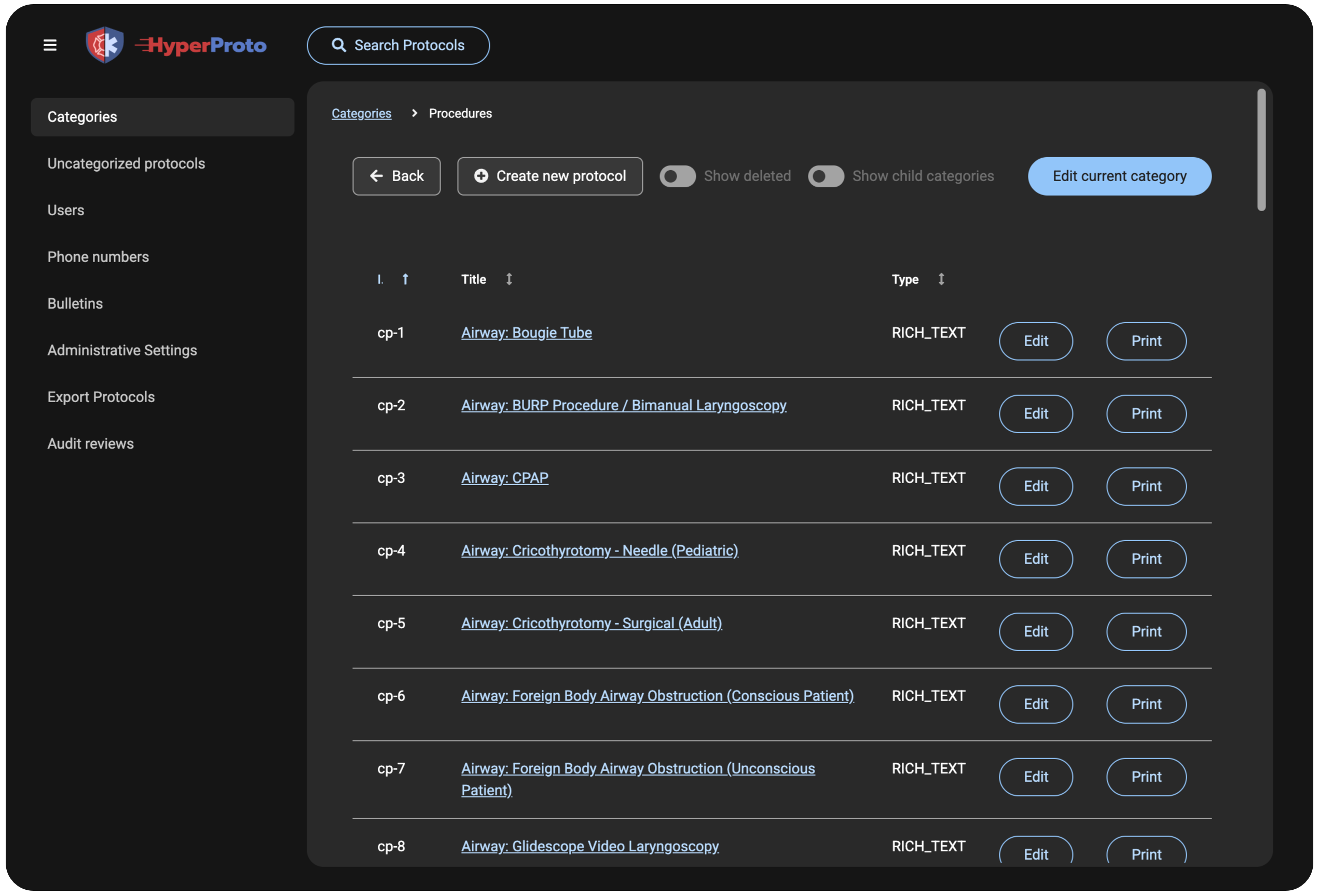 HyperProto dashboard